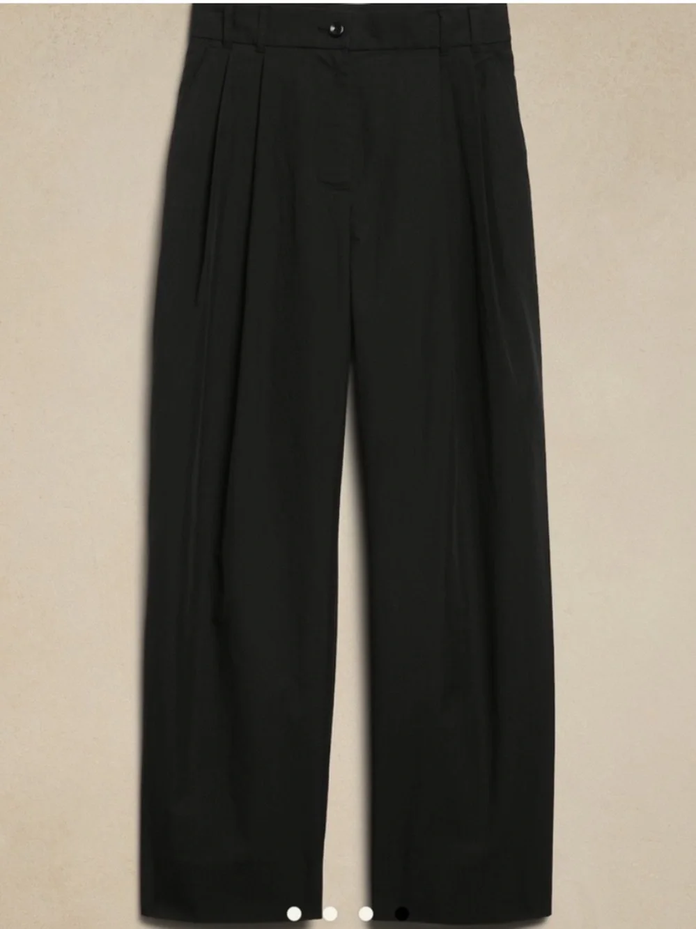 Banana Republic Avila Wide Leg Barrel Pants Black 00P